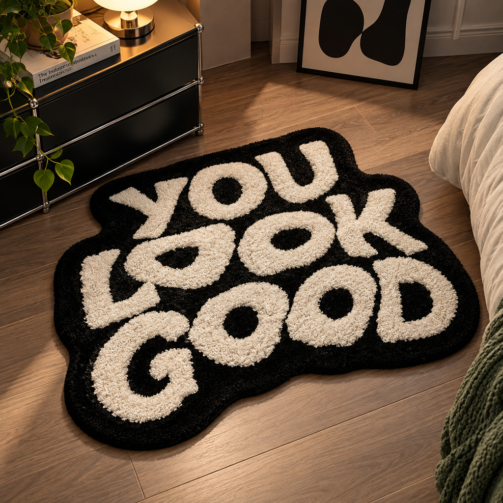 “You Look Good” Statement Rug