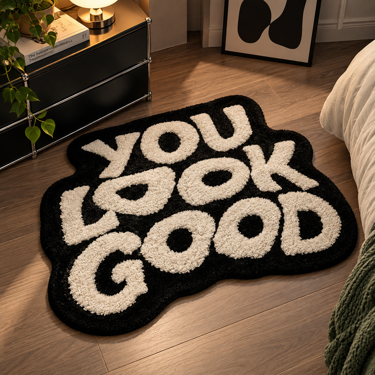 “You Look Good” Statement Rug