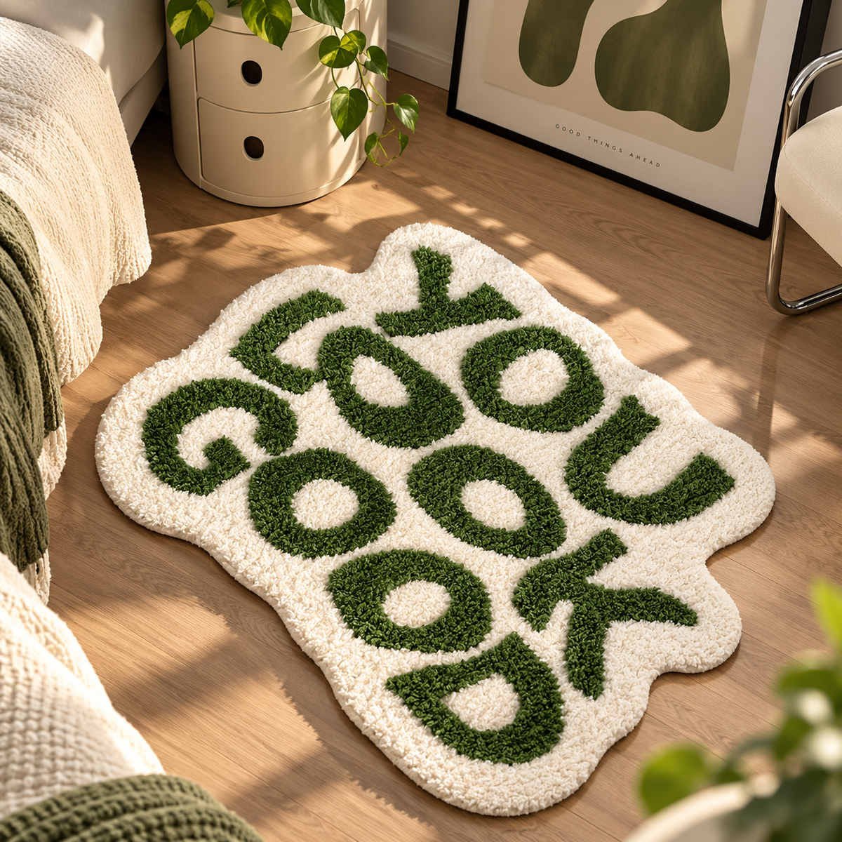 “You Look Good” Statement Rug