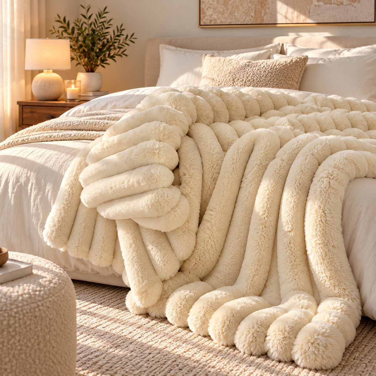 Velmora CloudSoft Ribbed Blanket