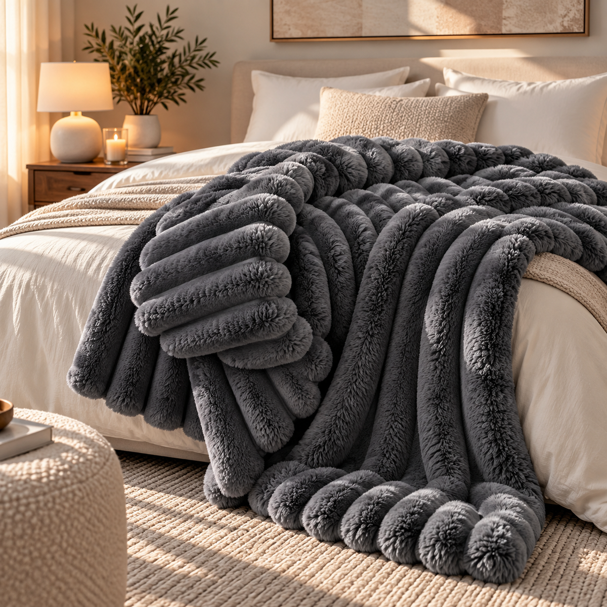 Velmora CloudSoft Ribbed Blanket