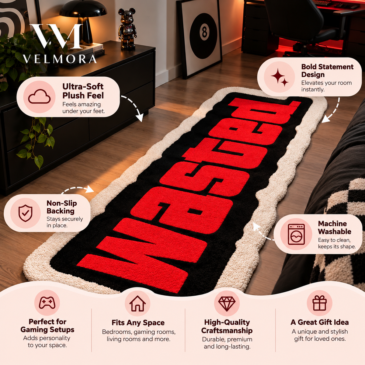 “Wasted” Statement Rug