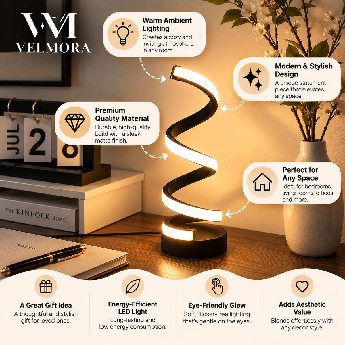 The Aurelia Spiral Lamp