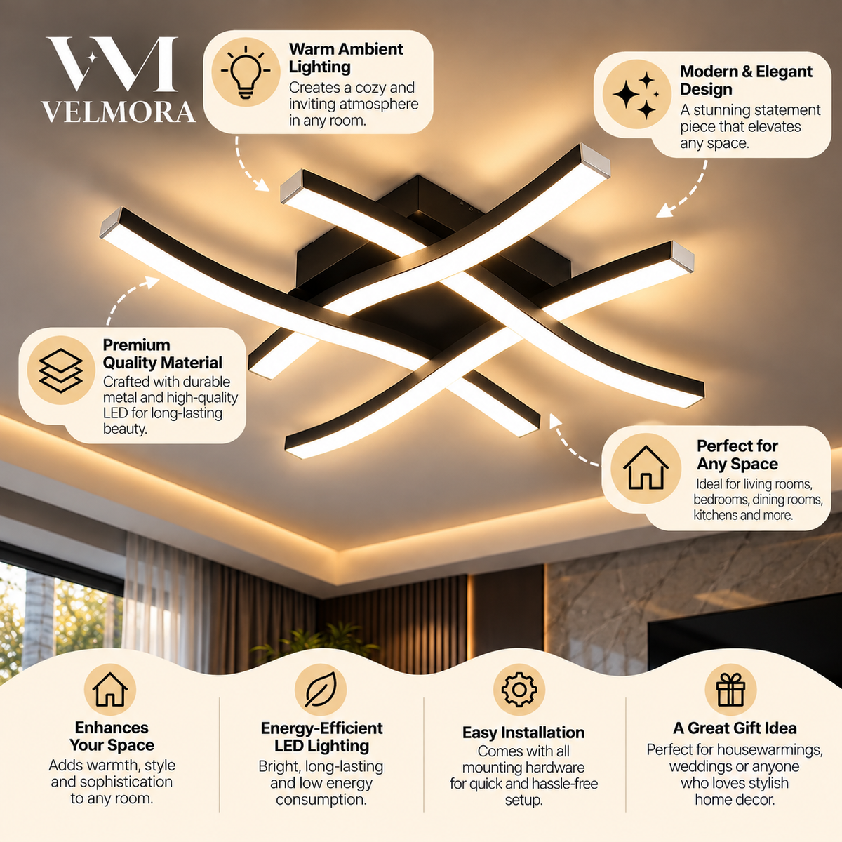 The Veyra Ceiling Light