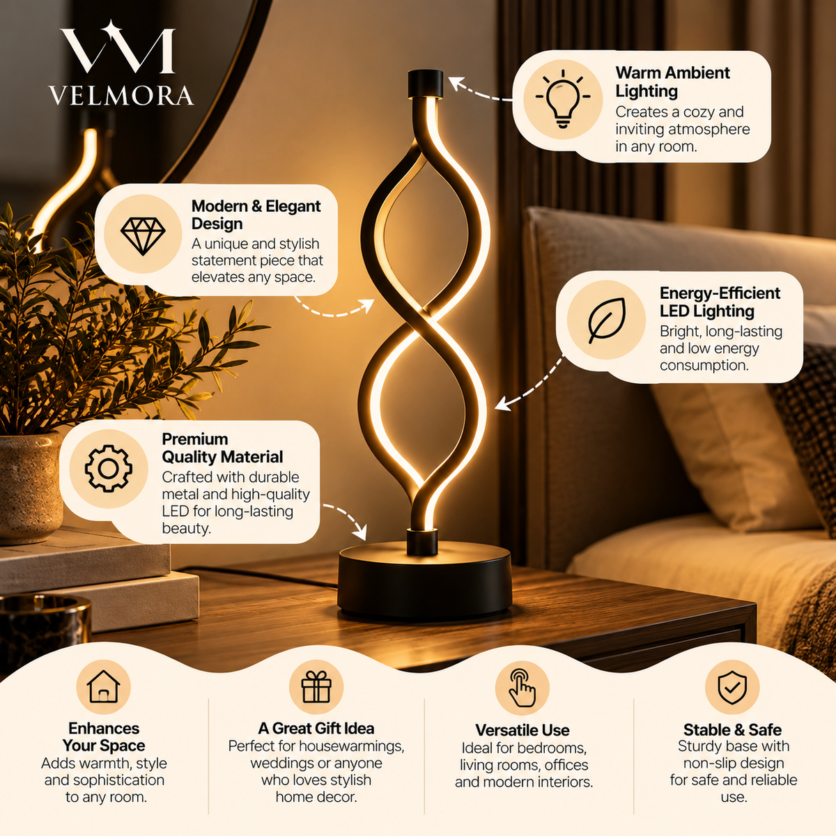 The Elara Table Lamp